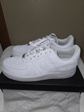 Nike Air Force 1 All-White Low Top Sneakers